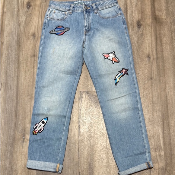 GAP Other - Girls Gap Girlfriend Jeans with Space Patches